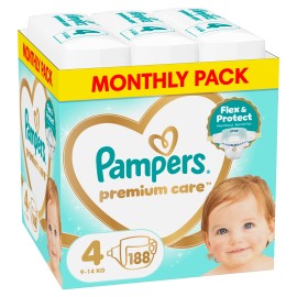 Pampers Premium Care Πάνες Μέγεθος 4 [9-14kg] 188 Πάνες του Μήνα MSB