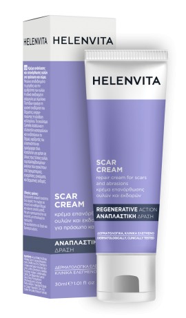 Helenvita Scar Cream Κρέμα Επανόρθωσης Ουλών & Εκδορών Προσώπου & Σώματος 30ml