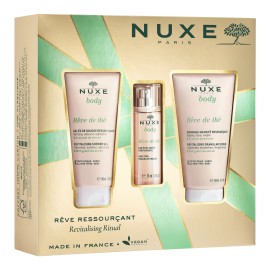 Nuxe PROMO Reve de The Revitalising Shower Gel Αναζωογονητικό Αφρόλουτρο 100ml - Exalting Fragrant Water Γυναικείο Άρωμα 30ml - Revitalising Granular Αναζωογονητικό Scrub Σώματος 150ml