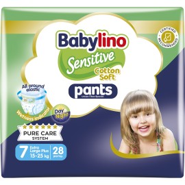 Πάνες Βρακάκι Babylino Pants Cotton Soft Unisex No7 Extra Large Plus [15-25kg] 28 Πάνες