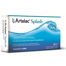 Bausch & Lomb Artelac Splash Λιπαντικές Οφθαλμικές Σταγόνες για Ενυδάτωση 30 Αμπούλες x 0.5ml