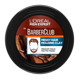 L’Oreal Paris Men Barber Club Molding Clay Για Μούσια Και Μαλλιά Με Μεσαίο Κράτημα 75ml