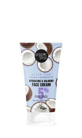 Natura Siberica Organic Shop After Sun Face Cream Coconut Ενυδατική & Καταπραϋντική Κρέμα Προσώπου για Μετά τον Ήλιο 50ml