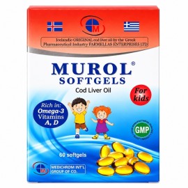 Medichrom Murol Μουρουνέλαιο για Παιδιά 60 Μαλακές Κάψουλες