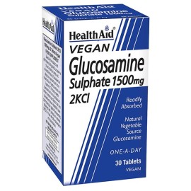 Health Aid Vegan Glucosamine Sulphate 1500mg 2KCl Συμπλήρωμα Διατροφής με Θειική Γλυκοζαμίνη για Υγιείς Αρθρώσεις 30 Ταμπλέτες