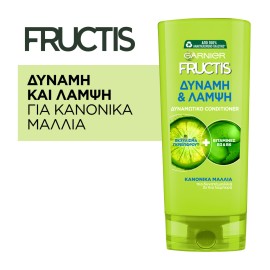 Garnier Fructis Δύναμη & Λάμψη Conditioner για Ενδυνάμωση για Κανονικά Μαλλιά με Εκχύλισμα Γκρέιπφρουτ 200ml