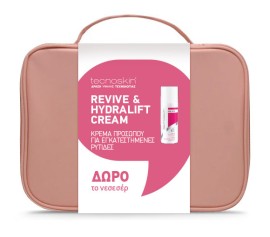 Tecnoskin PROMO Revive & Hydra Lift Cream Ενυδατική, Αντιρυτιδική Κρέμα Lifting Προσώπου για Επιδερμίδες 40+, Εγκατεστημένες Ρυτίδες 50ml & ΔΩΡΟ Νεσεσέρ