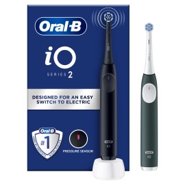 Oral B iO Series 2 Ηλεκτρικές Οδοντόβουρτσες Black & Green 2 Τεμάχια