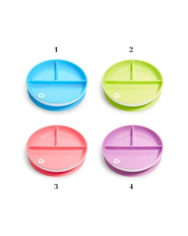 Munchkin Suction Plate Παιδικό Πιάτο με Βεντούζα για 6m+ σε Τυχαίους Χρωματισμούς 1 Τεμάχιο