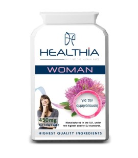 Healthia Woman 450mg Συμπλήρωμα Διατροφής για τα Συμπτώματα της Εμμηνόπαυσης 60 Κάψουλες