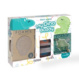 Foamie My Dino Buddy Kids 2 in 1 Bar Turtally Cool For Boys Mango Μπάρα Σαπουνιού 1 Τεμάχιο - Foamie Travel Box Οικολογική Θήκη Αποθήκευσης 1 Τεμάχιο - Tangle Teezer Small Original Children Dinosaurs Παιδική Βούρτσα Μαλλιών 1 Τεμάχιο
