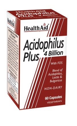 Health Aid Acidophilus Plus 4 Billion Vegetarian Συμπλήρωμα Διατροφής για την Ομαλή Λειτουργία του Εντέρου 60 Κάψουλες