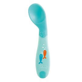 Chicco Babys First Spoon Κουτάλι Σιλικόνης Σιελ για 8m+ 1 Τεμάχιο [16100-30]