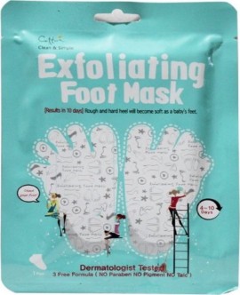 Vican Cettua Clean & Simple Exfoliating Foot Mask Απολεπιστική Μάσκα Ποδιών 1 Ζευγάρι