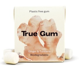 True Gum Ginger & Turmeric Sugar Free Τσίχλες με Γεύση Πιπερόριζα & Κουρκουμά 21gr