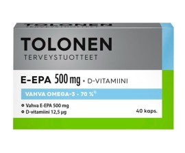 Dr. Tolonens E-EPA 500mg Ιχθυέλαιο & Βιταμίνη D για Υγεία Καρδιαγγειακού Συστήματος 40 Κάψουλες