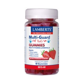 Lamberts Multi Guard for Kids 4+ Παιδική Πολυβιταμίνη με Φυσική Γεύση Φράουλα 60 Ζελεδάκια
