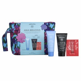 Apivita PROMO Aqua Beelicious Comfort Απαλή Κρέμα - Gel Ενυδάτωσης Ελαφριάς Υφής 40ml - ΔΩΡΟ Black Detox Cleansing Jelly Face & Eyes Gel Καθαρισμού Προσώπου και Ματιών με Ενεργό Άνθρακα 50ml - Bee Sun Safe Hydra Fresh Face SPF50 2ml