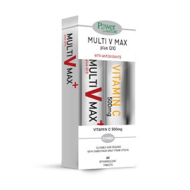 Power Of Nature PROMO Multi V Max+ Q10 για την Ενίσχυση του Ανοσοποιητικού - Vitamin C 500mg 2x20 Αναβράζοντα Δισκία