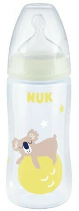 Nuk First Choice+ Night Temperature Control Koala Πλαστικό Μπιμπερό για 6-18m+ με Δείκτη Ελέγχου Θερμοκρασίας & Θηλή Σιλικόνης 300ml [10.527.941]
