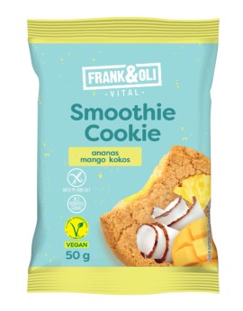 Frank & Oli Smoothie Cookie Pineapple, Mango & Coconut Μαλακό Μπισκότο Βρώμης με Γέμιση από Καρύδα, Ανανά & Μάνγκο 50g