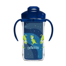 Dr. Brown’s Κύπελλο Θερμός με Καλαμάκι για 12m+ Μπλε για Αγόρι 300ml [TC01202]