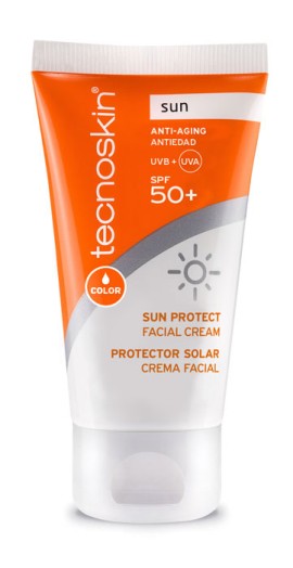 Tecnoskin Sun Protect Facial Cream SPF50+ Color Αντηλιακή Κρέμα Προσώπου με Χρώμα για όλες τις Επιδερμίδες 50ml