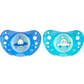 Chicco Πιπίλα Physio Air Σιλικόνης 16-36m+ Χρώμα:Σιέλ 2 Τεμάχια [75034-21]