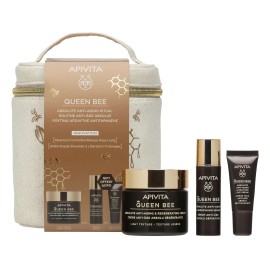 Apivita PROMO Queen Bee Κρέμα Απόλυτης Αντιγήρανσης & Αναγέννησης Ελαφριάς Υφής με Βασιλικό Πολτό Ελεγχόμενης Αποδέσμευσης  50ml & Serum Ορός Απόλυτης Αντιγήρανσης & Ανόρθωσης Περιγράμματος 10ml & Κρέμα Ματιών 5ml