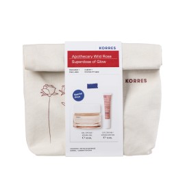 Korres PROMO Άγριο Τριαντάφυλλο Αντιρυτιδική Κρέμα Gel με Βιταμίνη Super C για Κανονικές & Μικτές Επιδερμίδες 40ml - Κρέμα Ματιών για Λάμψη, Πρώτες Ρυτίδες & Μαύρους Κύκλους 15ml