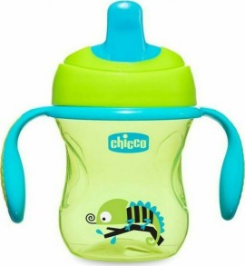 Chicco Training Cup Εκπαιδευτικό Κύπελλο για 6m+ με Λαβές Μπλέ - Πράσινο 200ml [06921-30]