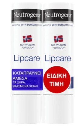 Neutrogena® PROMO Norwegian Formula Ενυδατικό Lipcare για Ξηρά & Σκασμένα Χείλη 2x4,8gr [Ειδική Τιμή]