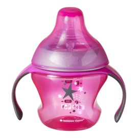 Tommee - Tippee Explora TT Transition Cup CEE SCA AR SA για 4-7m+ Εκπαιδευτικό Κύπελλο με Θηλή Σιλικόνης - Στόμιο και Λαβές Ροζ
