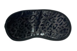 OEM Μάσκα Ύπνου Σατέν Λεοπάρ Μαύρη - Κόκκινη 1 Τεμάχιο