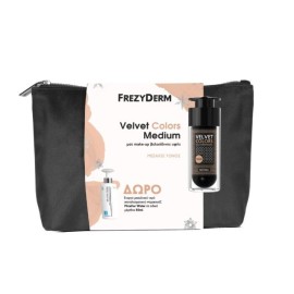 Frezyderm PROMO Velvet Colors Medium Ματ Make up Ανάλαφρης Υφής Μεσαίος Τόνος 30ml - ΔΩΡΟ Micellar Deep Cleansing Detoxifying Water Νερό Καθαρισμού 50ml