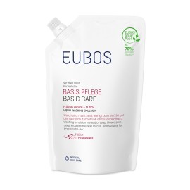 Eubos Liquid Washing Emulsion Basic Care Red Refill Ανταλλακτικό Υγρό Καθαρισμού Για Πρόσωπο - Σώμα 400ml