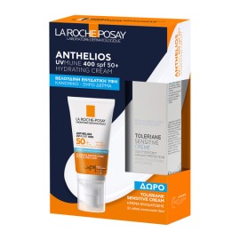 La Roche Posay PROMO Anthelios UVmune 400 SPF50+ Hydrating Cream Αντηλιακή Ενυδατική Κρέμα Προσώπου με Άρωμα 50ml & Toleriane Sensitive Ενυδατική Κρέμα Προσώπου 15ml
