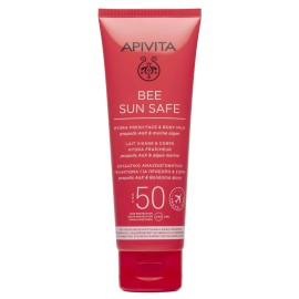 Apivita Bee Sun Safe Hydra Fresh Face Body Milk SPF50 Ενυδατικό Αναζωογονητικό Γαλάκτωμα για Πρόσωπο - Σώμα Ελαφριάς Υφής 100ml (Travel Size)
