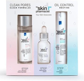 Intermed PROMO The Skin Pharmacist Oil Control Routine με Skin Sensitive 5 σε 1 Νερό Καθαρισμού 100ml & Restore & Renew Oρός 30ml & Hydra Boost Ελαφριά Ενυδατική Κρέμα 40ml
