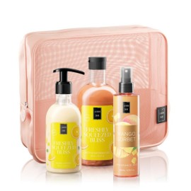 Lavish Care PROMO Freshly Squeezed Bliss Shower Gel με Άρωμα Πορτοκάλι 500ml & Body Lotion 300ml & Mango Sorbet Γυναικείο Body Mist 200ml & Πορτοκαλί Νεσεσέρ