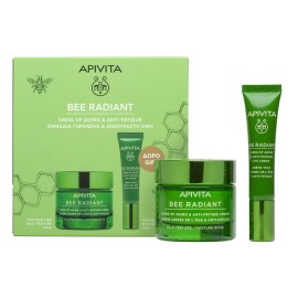 Apivita PROMO Bee Radiant Κρέμα για Σημάδια Γήρανσης & Ξεκούραστη Όψη Πλούσιας Υφής 50ml & Κρέμα Ματιών για Σημάδια Γήρανσης & Ξεκούραστη Όψη 15ml