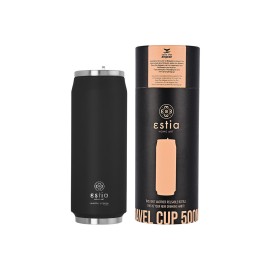 Estia Ποτήρι Θερμός Travel Cup Save The Aegean Midnight Black 500ml