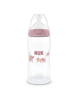 Nuk First Choice για 3m+ Πλαστικό Μπιμπερό Κοάλα Ροζ & Δείκτη Ελέγχου Θερμοκρασίας 300ml