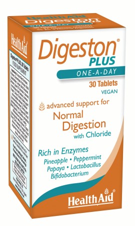 Health Aid Digeston Plus Συμπλήρωμα Διατροφής με Πεπτικά ένζυμα, Προβιοτικά & Φυτικά Εκχυλίσματα για Υγιές Πεπτικό Σύστημα  30 Ταμπλέτες