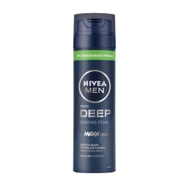 Nivea Men Deep Foam Black Carbon Αφρός Ξυρίσματος με Ενεργό Άνθρακα 200ml