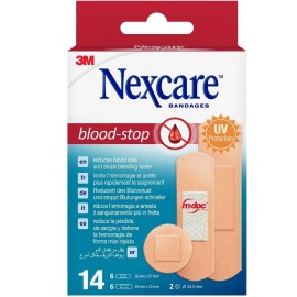 3M Nexcare Blood Stop Plasters Αυτοκόλλητα Αιμοστατικά Επιθέματα σε 3 Μεγέθη 14 Τεμάχια