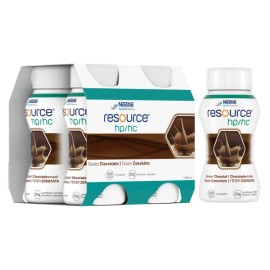 Nestle Resource HP/HC Chocolate Θρεπτικό Σκεύασμα Υψηλής Περιεκτικότητας σε Πρωτεΐνη & Ενέργεια με Γεύση Σοκολάτα 4x200ml