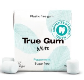 True Gum White Peppermint Sugar Free Φυσικές Τσίχλες για Λευκά Δόντια 21gr