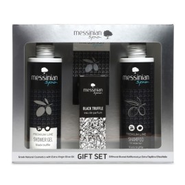 Messinian Spa PROMO Black Truffle Shower Gel Ενυδατικό Αφρόλουτρο Μαύρη Τρούφα 300ml - Shampoo Σαμπουάν για Αδύναμα Μαλλιά 300ml - Eau De Parfum Unisex Άρωμα Μαύρη Τρούφα 50ml