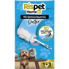 Rispet Home Duster Kit Ξεσκονίσματος 1 Λαβή + 3 Ανταλλακτικά 3D Πανάκια